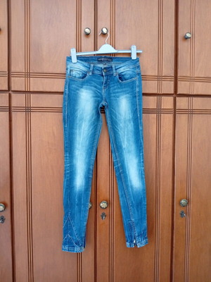 Bershka women's denim pants size S 36 8 like new, blue