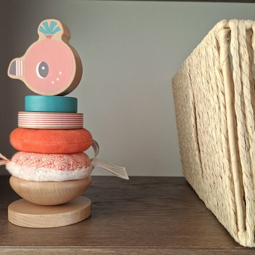 Anais Lilliputiens Wooden Sorting Pyramid like new