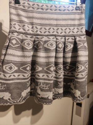 Zara skirt minimalistic children's with elastic waist and reindeer, medium