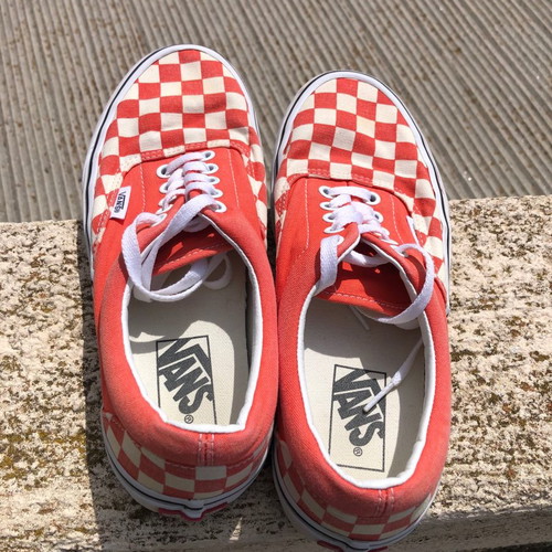 Vans shoes orange used, size 38.5