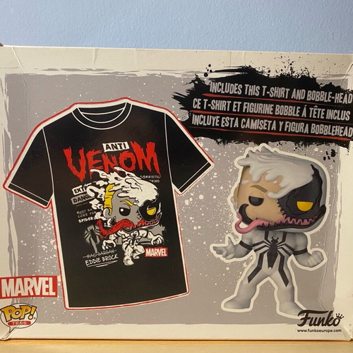 Funko Pop Anti-Venom with Medium T-shirt new