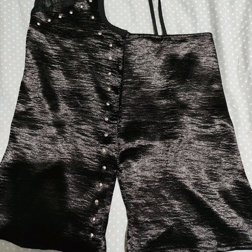 Zara black lingerie top with lace and studs, like new, Small