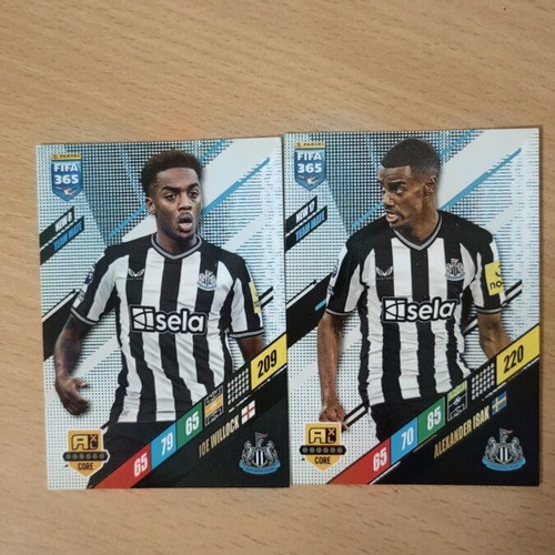 Newcastle Panini 2024 stickers like new, pack with Isak and Willock