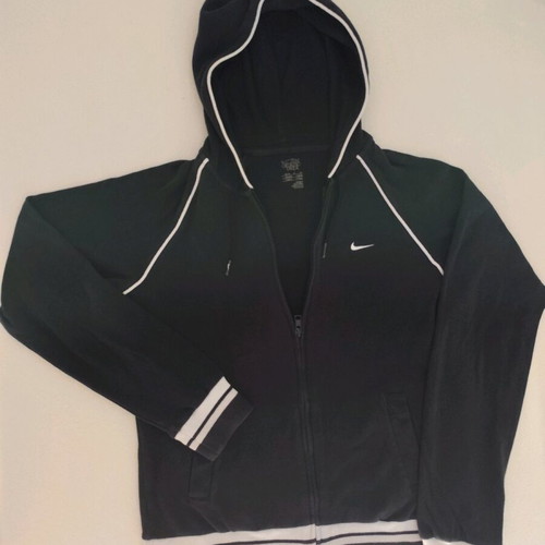 Nike women's black hoodie with zipper size S like new