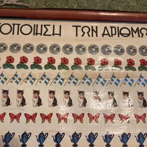 Rare vintage mathematics school wall chart like new