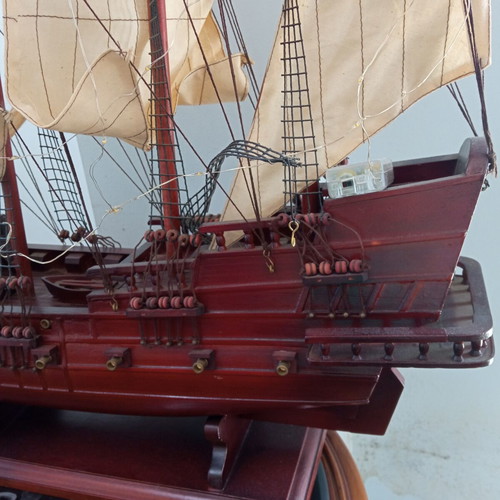 Spanish Sailing Ship Decorative Wooden Model like new