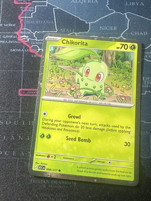 Chikorita Ascended Heroes 008 Cosmos Holo card new