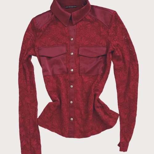 Guess shirt used, lace burgundy, size M