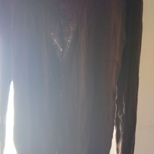 Women's cardigan used brown with long sleeves and pockets