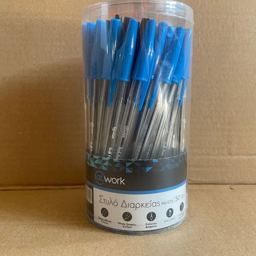 @Work ballpoint pens 0.7mm tip, pack of 50