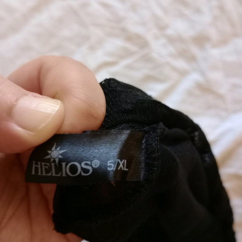 Helios black sleeveless top with lace back used, size XL