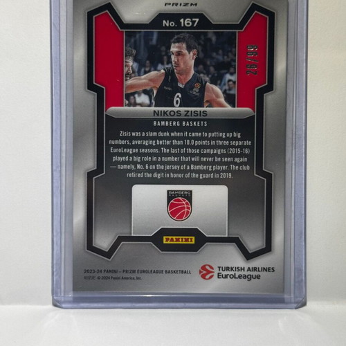 Panini Prizm Euroleague 2023-24 Nikos Zisis Purple Prizm card new