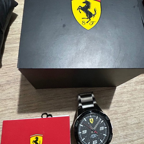 Scuderia Ferrari silver watch like new with box