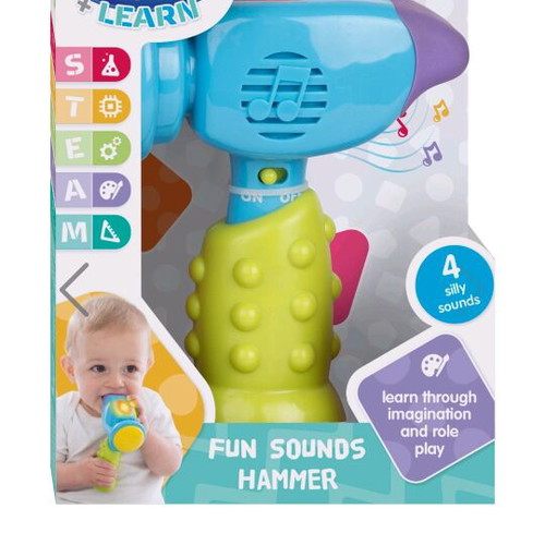 Playgro musical hammer like new with funny sounds for ages 1-3