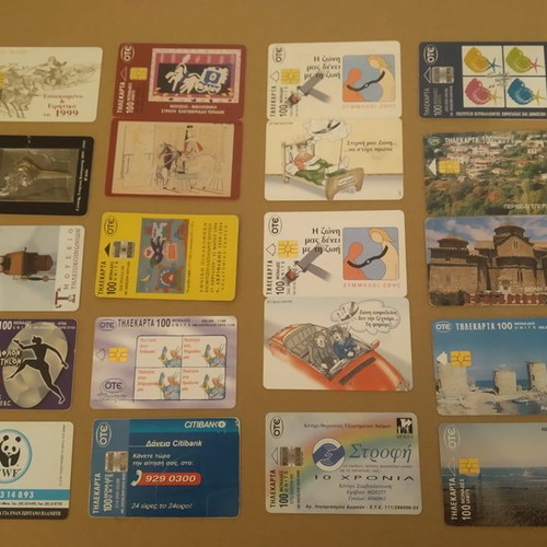 Collection of 220+ single phone cards used, over 10 years