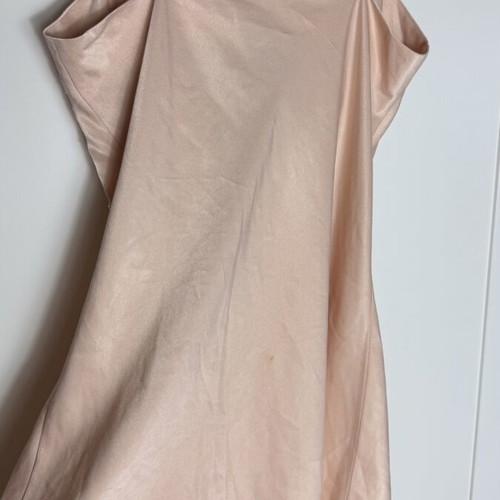 Anna Riska silk women's top size 42 used, pink beige faded apple