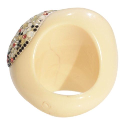Swarovski Atmosphere Cocktail Cream Resin Ring Like New