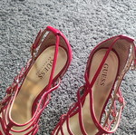 Guess red sandals used, size 38, heels