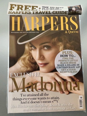 Περιοδικό Harpers & queen 2005 μεταχειρισμένο με τη Madonna στο εξώφυλλο