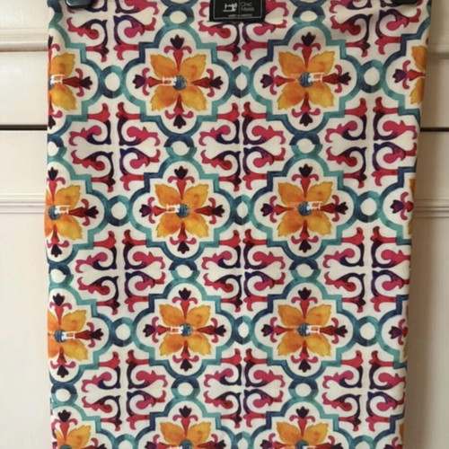 Chic Mess mini skirt like new, broken white with orange floral tribal print