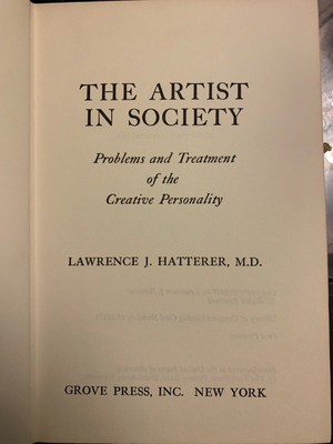 The Artist in Society book used