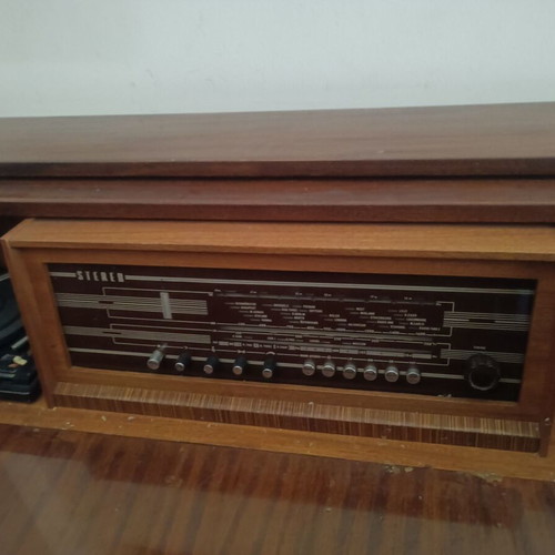 Turntable with radio antique furniture used, 1950-1960