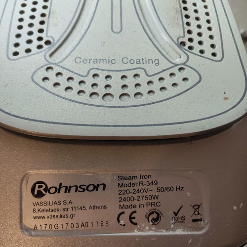 Rohnson R-349 Steam Iron and Ironing Board Set used, 2750W
