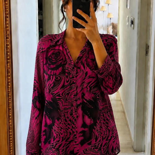 Vintage shirt M, black and pink