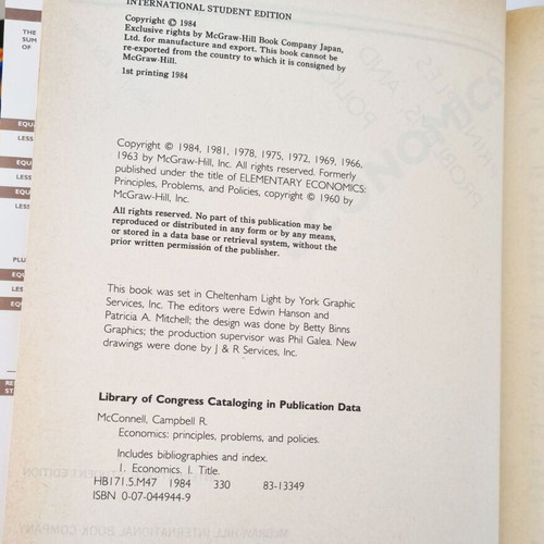 Economics book, McGraw-Hill Companies