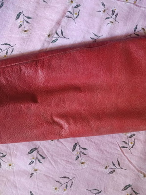 Leather red jacket used, size XL