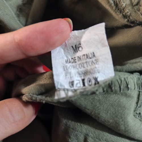 Khaki denim shorts size S like new, 100% cotton