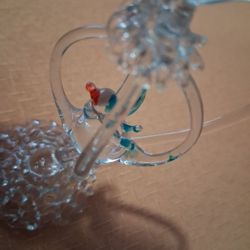 Mourano style canary in cage, like new, 10 cm height