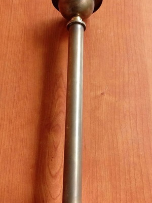 Vintage metal candlestick used with bronze patina finish
