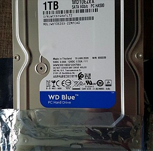 Western Digital Blue 1TB HDD Σκληρός Δίσκος 3.5" SATA III 7200rpm με 64MB Cache