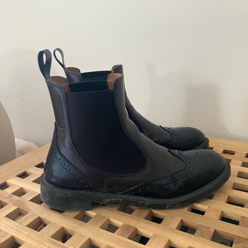 FRAU Chelsea Boots like new patent leather black and brown size 38
