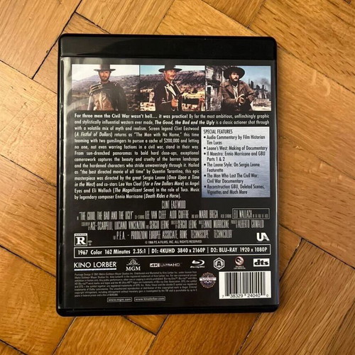 Complete Dollars Trilogy 4K UHD Blu-Ray like new without Greek subtitles