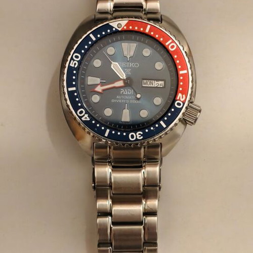 Seiko Turtle Padi Mod watch used, automatic stainless steel