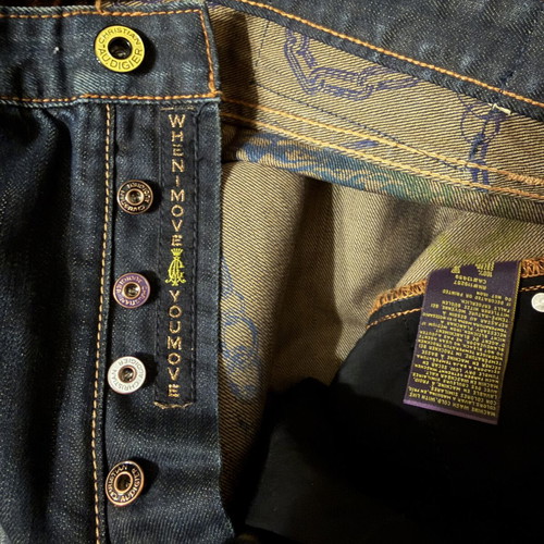 Christian Audigier Day of the Dead baggy jeans XL like new, black