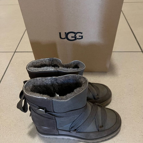Ugg Australia platform ankle boots like new, gray, size 37