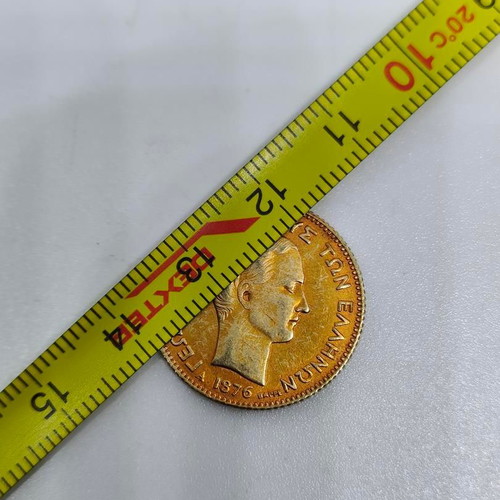 Collectible replica of 20 drachma gold coin 1876 like new