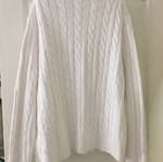 Polo Ralph Lauren cable-knit sweater unisex XXL, white cotton