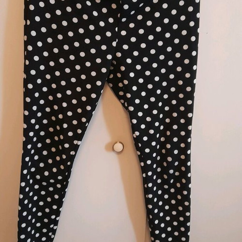 Maternity pants polka dot black white size 38 like new, 50s style