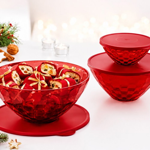 Tupperware Prisma Bowl Set 3.5L, 2L, 0.5L new