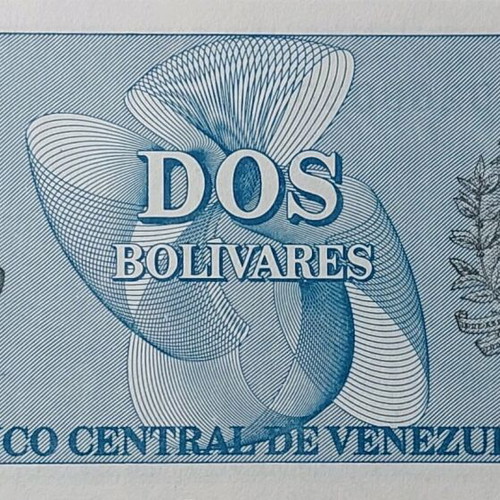 2 Bolivares Banknote Venezuela 1989 new