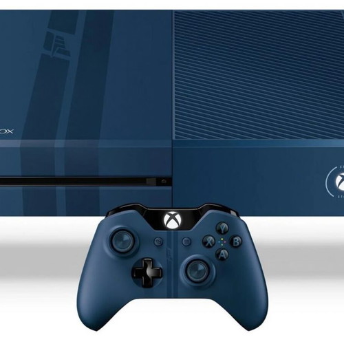 Microsoft XBOX One console blue used