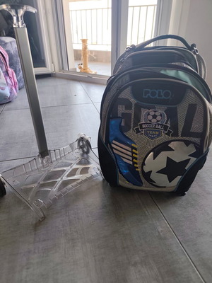 Polo school bag with base and wheels