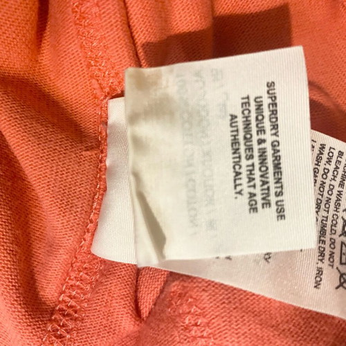 Superdry hoodie like new, pink coral, unisex, size L slim fit