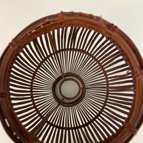 Handmade bamboo ceiling light new, height 50 x width 20 cm