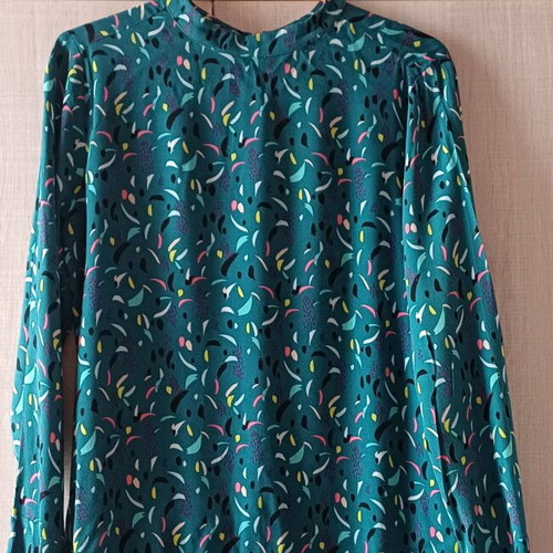 Pepe Jeans women's petrol blouse with multicolor pattern like new