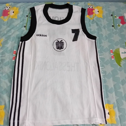 PAOK Basketball Jersey Adidas 1997 Kakiousis used, size L